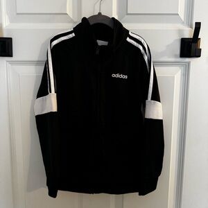adidas Kids Black and White Track Jacket